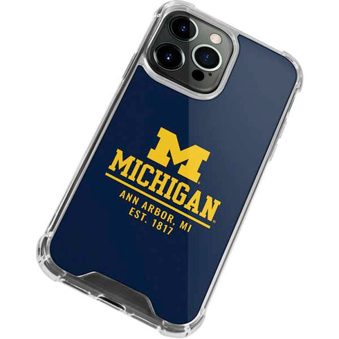 University of Michigan Ann Arbor Est 1817 iPhone 14 Pro Clear Case